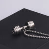 rock jewelry for neck gifts for black barbell necklace mens stainless steel gold chain necklace pendant male accessories