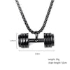 rock jewelry for neck gifts for black barbell necklace mens stainless steel gold chain necklace pendant male accessories