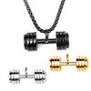 rock jewelry for neck gifts for black barbell necklace mens stainless steel gold chain necklace pendant male accessories