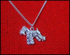 schnauzer dog necklace  Handmade necklace Embossed pendant jewelry Silver color plated fast delivery