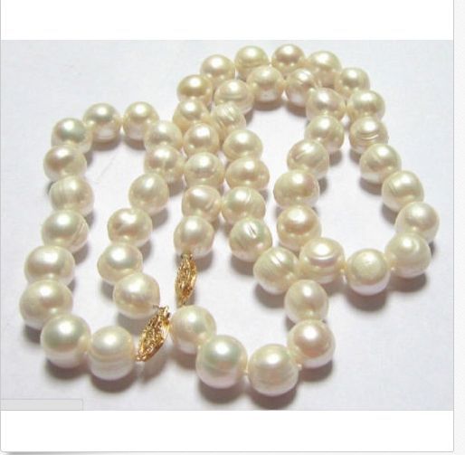 set of 12-13mm huge south sea white baroque pearl necklace18 &bracelet7.5-8925silver