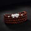 silver 3 d stereo and the mythical wild animal red sandalwood series of high-grade ladies bracelet   beads hand