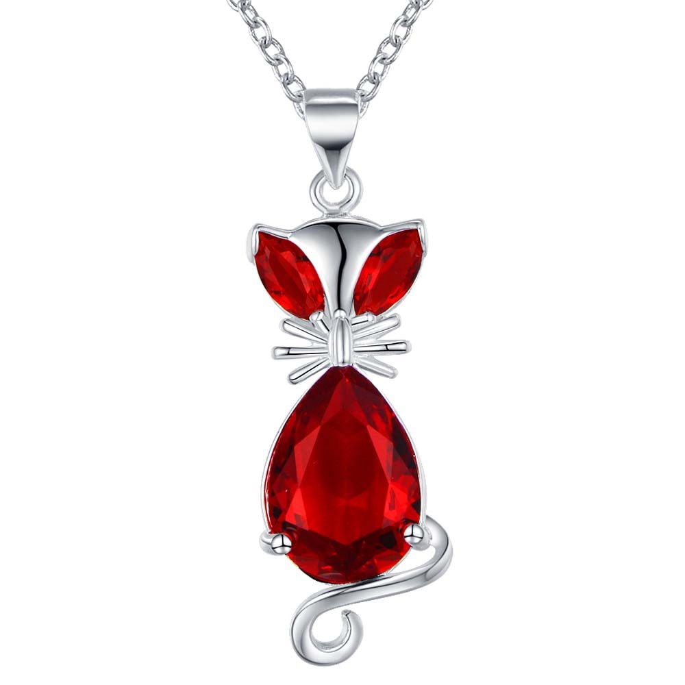 silver color necklace jewelry women wedding Cross CZ crystal Zircon stone pendant necklace Christmas gift JSHN296