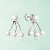 silver jewelry     natural pearl ear studs, ladies' joking Earrings factory direct sales