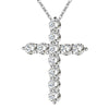 silver plated necklace jewelry women wedding fashion Cross C crystal Zircon stone pendant necklace Christmas gift n296