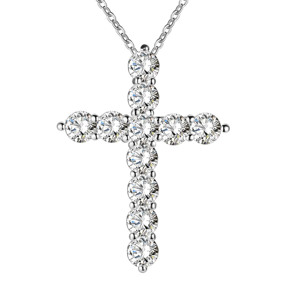 925-sterling-silver-necklace-jewelry-women-wedding-fashion-Cross-CZ-crystal-Zircon-stone-pendant-necklace-Christmas