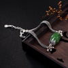 silver restoring ancient ways ms natural hetian jade jade inl transport bead   high-grade silver bracelet
