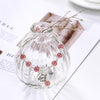 silver round bead circle brand lotus natural strawberry crystal personality joker contracted lady bracelet