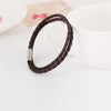simple design jewelry blue brown red blue black purple green leather alloy easy clasp wrap macrame bracelets & bangles for women