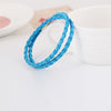 simple design jewelry blue brown red blue black purple green leather alloy easy clasp wrap macrame bracelets & bangles for women