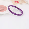 simple design jewelry blue brown red blue black purple green leather alloy easy clasp wrap macrame bracelets & bangles for women