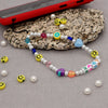 smiley Beaded Anti-lost Phone Charm Chain Fruit Rainbow Soft Ceramic Lanyard Strap Mobile for Girls Phone Choker Keys