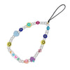 smiley Beaded Anti-lost Phone Charm Chain Fruit Rainbow Soft Ceramic Lanyard Strap Mobile for Girls Phone Choker Keys