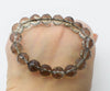 smoky quratz faceted round 10mm bracelet 7.5inch   beads nature
