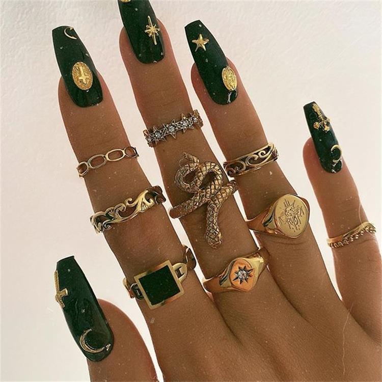 snake rings set for women anillos jewelry bague femme ring sets adjustable for girls punk accessories  schmuck jewellery