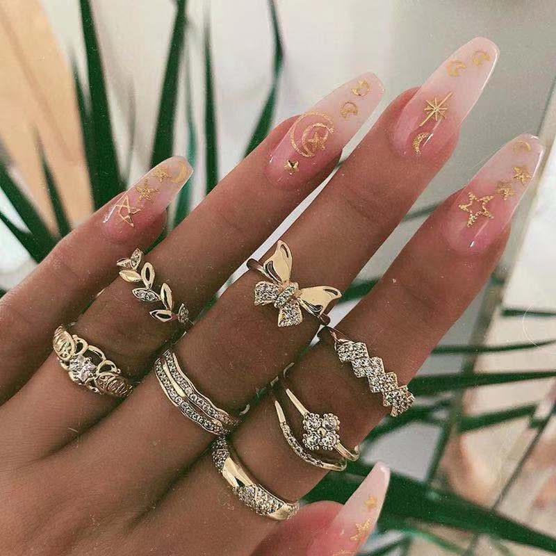 snake rings set for women anillos jewelry bague femme ring sets adjustable for girls punk accessories  schmuck jewellery