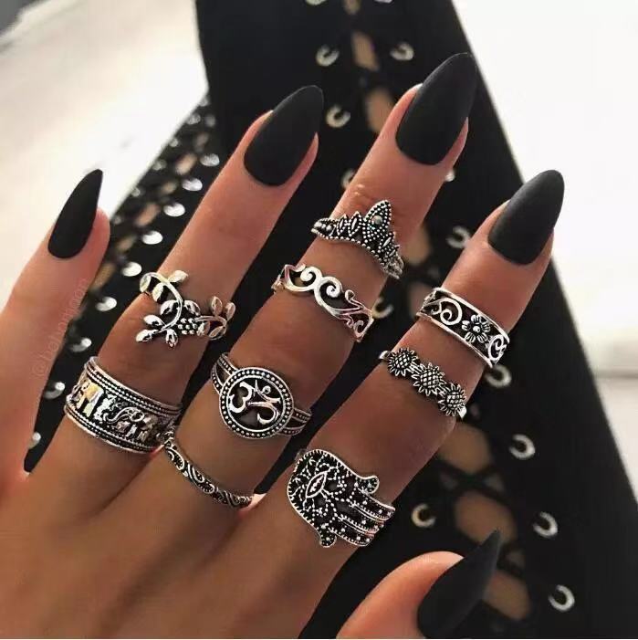 snake rings set for women anillos jewelry bague femme ring sets adjustable for girls punk accessories  schmuck jewellery