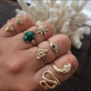 snake rings set for women anillos jewelry bague femme ring sets adjustable for girls punk accessories  schmuck jewellery