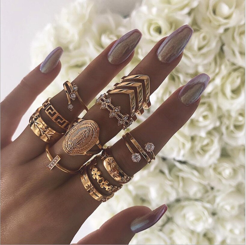 snake rings set for women anillos jewelry bague femme ring sets adjustable for girls punk accessories  schmuck jewellery