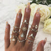 snake rings set for women anillos jewelry bague femme ring sets adjustable for girls punk accessories  schmuck jewellery