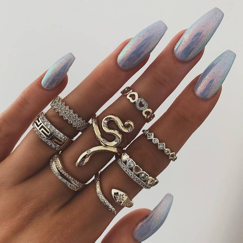 snake rings set for women anillos jewelry bague femme ring sets adjustable for girls punk accessories  schmuck jewellery