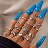 snake rings set for women anillos jewelry bague femme ring sets adjustable for girls punk accessories  schmuck jewellery