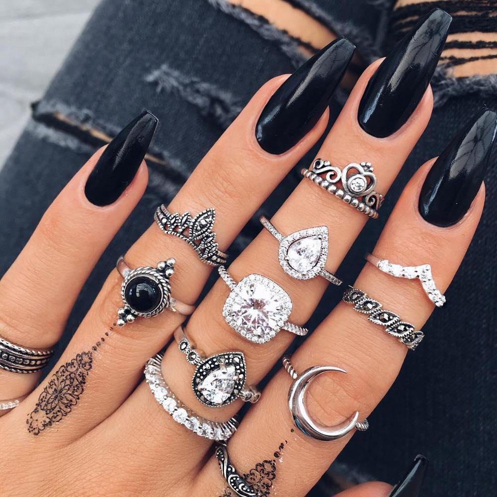 snake rings set for women anillos jewelry bague femme ring sets adjustable for girls punk accessories  schmuck jewellery