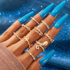 snake rings set for women anillos jewelry bague femme ring sets adjustable for girls punk accessories  schmuck jewellery