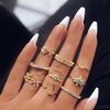 snake rings set for women anillos jewelry bague femme ring sets adjustable for girls punk accessories  schmuck jewellery