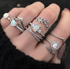 snake rings set for women anillos jewelry bague femme ring sets adjustable for girls punk accessories  schmuck jewellery
