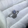 solitaire ring 2ct AAAAA zircon Stone cz Engagement Wedding Band Rings for women men 925 Sterling silver Bridal Jewelry