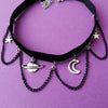 space charm choker - grunge choker - planet choker - pastel goth - kawaii - pastel grunge