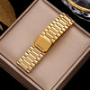 stainless steel Punk Wide Lattice Thick Chain Bracelet for Women Trendy Chunky Hand Chains Charms Bracelets Ladies Jewelry Gifts