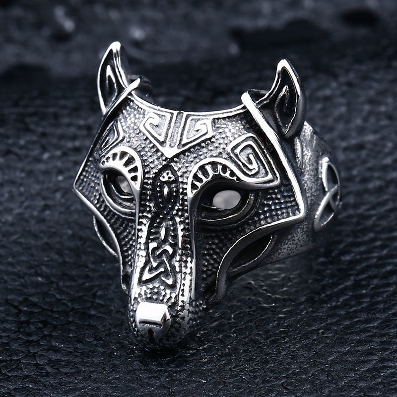 Nordic wolf hammer of Thor Norse Viking men ring 2020 new arrivals men's jewelry