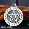 steel soldier vintage Star of David viking pendant thor nordic necklace mens jewelry stainless steel