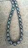 stnning 10-12mm tahitian baroque black green grey pearl necklace 18"