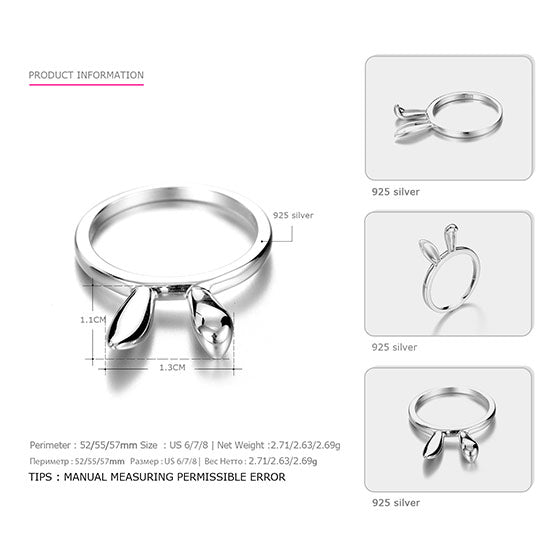 really 925 sterling silver finger rings for women cute& lovely style girl friends gift brand fine jewelry
