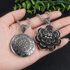 titanium steel Chains vintage Tibetan Silver pendant jewelry Ethnic Elephant god lotus abacus fate Nepal vintage necklace