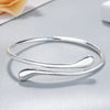 trending cute 925 Sterling Silver Water drop bracelet cuff bangle for Women Wedding Party Girl Jewelry
