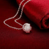 trending products 925 Stamped Silver charms Weave Ball Pendant Necklace For women party wedding Gifts noble Jewelry