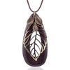 vintage leaf woman statement necklaces & pendants,long Necklace wood jewelry collier collares mujer necklace women gargantilha