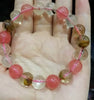 watermelon quartz red/multicolor round 10mm bracelet 7.5inch   beads nature