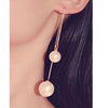 white double simulated pearl earrings wedding jewelry, bridal earrings long pendientes perlas joias jewelry