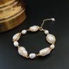 white pearl baroque bracelet 8inch   beads nature