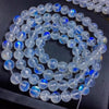 white moonstone 4-5mm round bracelet 22inch   beads FPPJ