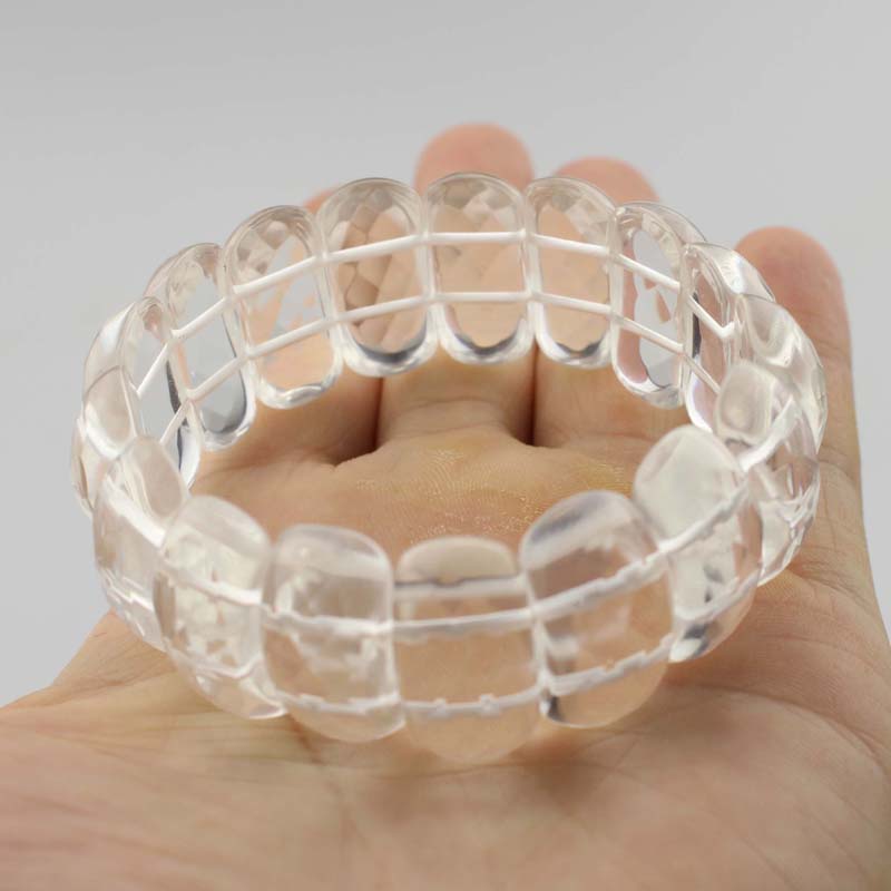 white rock quartz crystal stone bracelet natural gemstone Bangle DIY jewelry for woman for love for Aries   !