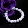 white turquoise round 4/6/8/10/12/14/16/18/20mm bracelet 7.5inch   beads nature freeshipping gift