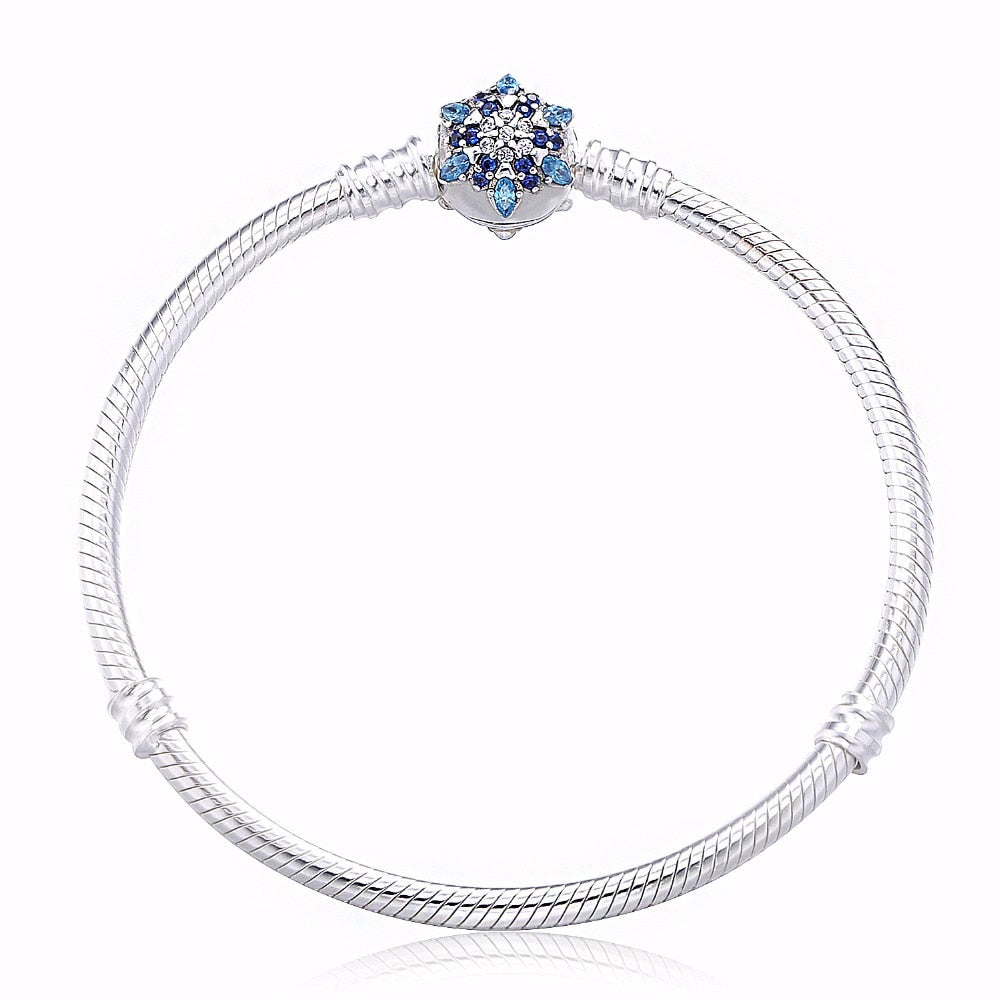 100% 925 Sterling Silver Charm Beads Crystals from Swarovski Bracelet for Women Authentic 925 Jewelry Fine girl Gift