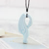 Ceramic Animal Necklace Hand-painted Fish Blue and White Jewelry for Women Sweater Chain Necklace