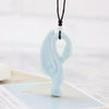 Ceramic Animal Necklace Hand-painted Fish Blue and White Jewelry for Women Sweater Chain Necklace